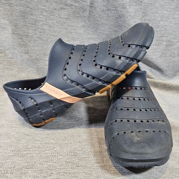 SPERRY Women's Water Strider Shoes Navy Blue EVA Waterproof Slip-On Sz W-8 M-7 - Picture 1 of 7